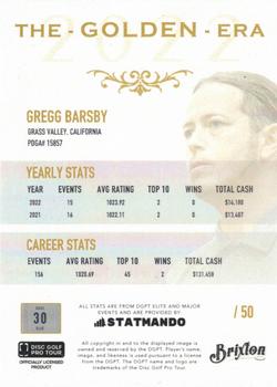 2022 Brixton Golden Era - Blue #30 Gregg Barsby Back